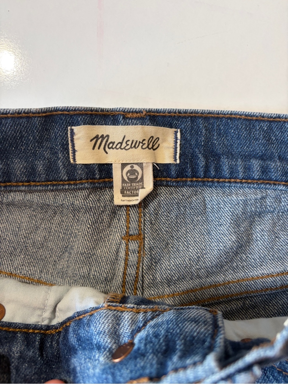 Madewell perfect vintage jeans medium wash denim women’s 24 waist 28 inseam - Picture 3 of 8
